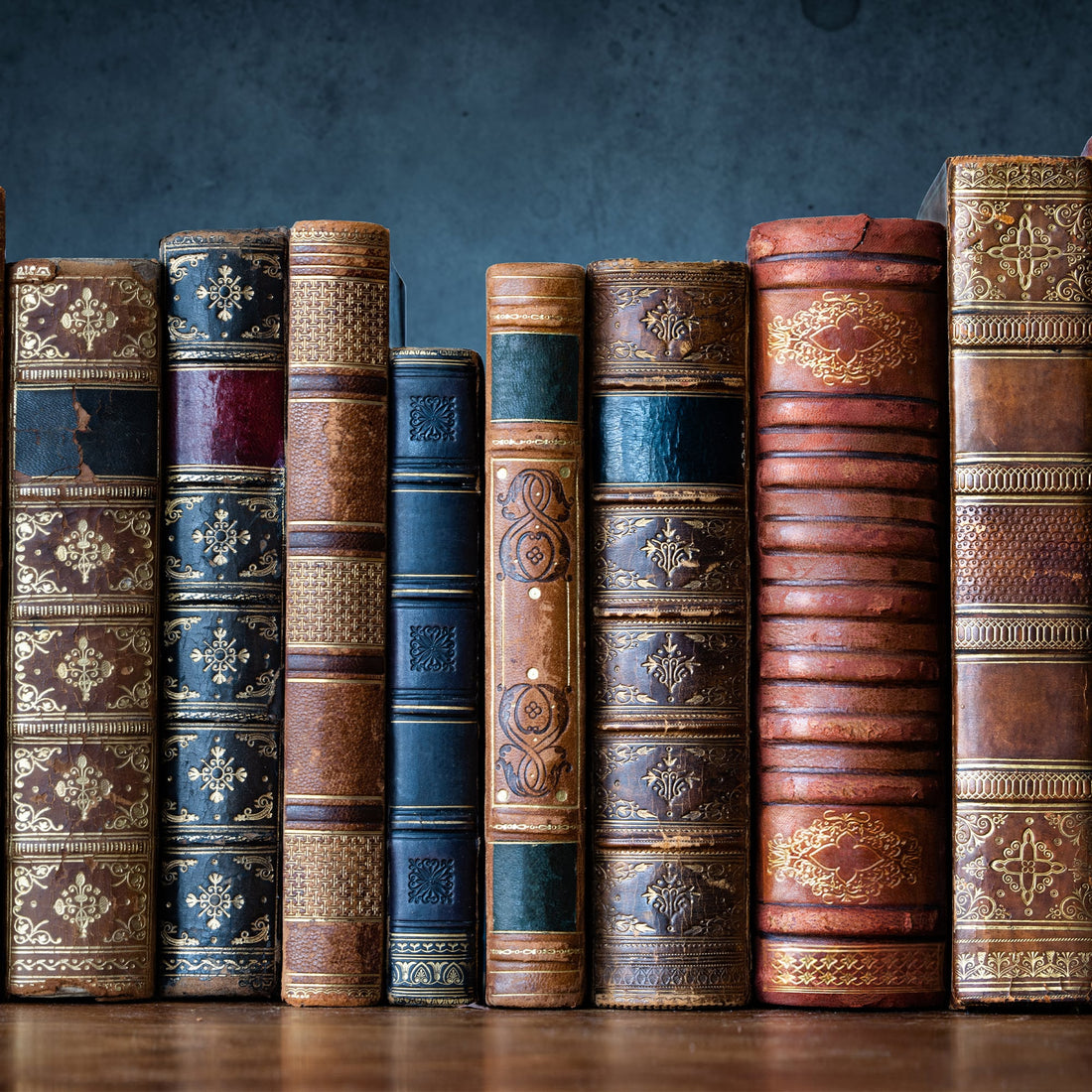 First Edition Books on a Shelf